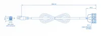 Teltonika power cable | Kabel zasilający | z 4-drożnym zaciskiem śrubowym, PR2FK20M 2