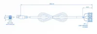 TELTONIKA POWER CABLE WITH 4-WAY SCREW TERMINAL 058R-00229 PR2FK20M 2