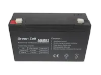 Green Cell AGM01 6V 12Ah | Akumulator | bezobsługowy Typ akumulatoraAkumulator