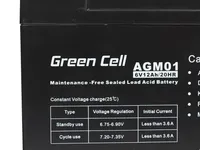 Green Cell AGM 6V 12Ah | Baterie | bezúdržbová Kolor produktuBlack