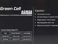 Green CellAGM 12V 18Ah | Batarya | Bakim gerektirmeyen 4