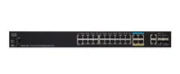 Cisco SG350X-24PD | PoE Swtich | 24x Gigabit RJ45 PoE, 4x 1G/2.5G RJ45, 2x 10G Combo(RJ45/SFP+), 2x SFP+, 375W PoE, apilable Ilość portów LAN4x [1/2,5G (RJ45)]
