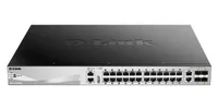 D-LINK DGS-3130-30PS/SI | Switch | 24x RJ45 1000Mb/s, 2x RJ45 10Gb/s, 4x SFP+ L3