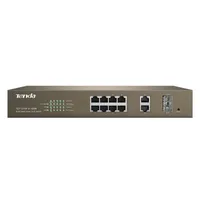 Tenda TEF1210P-8 | Switch | 8x 10/100MPBS PoE, 2x GE + 2x SFP, Uplink Combo, 123W Ilość portów LAN8x [10/100M (RJ45)]
