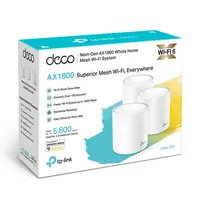 TP-Link Deco X20 3-Pack | WiFi Router | Mesh, AX1800, Dual Band, OFDMA, MU-MIMO, 2x RJ45 1000Mb/s Częstotliwość Wi-FiDual-band (2.4 GHz/5 GHz)