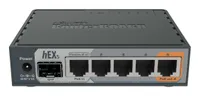 MikroTik hEX S UK | Router | RB760IGS, 5x RJ45 1000Mb/s, 1x SFP, 1x USB Ilość portów LAN5x [10/100/1000M (RJ45)]
