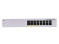 Cisco CBS110-16PP | Switch | 16x RJ45 1000Mb/s, 8x PoE, Desktop, Rack, Neovladatelný, 64W Ilość portów PoE8x [802.3af/at (1G)]
