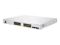 Cisco CBS250-24P-4G | Switch | 24x RJ45 1000Mb/s PoE, 4x SFP, Rack, 195W Ilość portów LAN24x [10/100/1000M (RJ45)]
