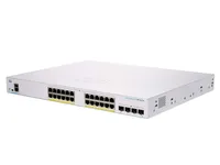 Cisco CBS350-24FP-4G | Switch | 24x RJ45 1000Mb/s PoE, 4x SFP, Rack, 370W Ilość portów LAN24x [10/100/1000M (RJ45)]

