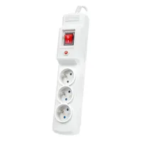 Armac Multi M3 | Regleta de enchufes | sistema antisobretensiones, 3 tomas, 3m de cable, gris Długość3m