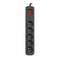 Armac R5 | Regleta de alimentación | sistema antisobretensiones, 5 tomas, cable de 1,5m, negro KolorCzarny