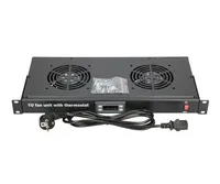 Extralink | Ventilátorový panel | 19", 2 ventilátory, s termostatem Napięcie240
