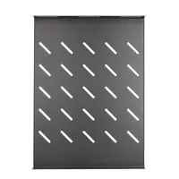 Extralink 1U 350 mm schwarz | Fester Fachboden | 19", 490x360mm, für Schränke mit 600 mm Tiefe