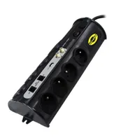 Orvaldi ORV-8PL Home USB 3.0 | Power strip | with surge protection 4500J, 8 sockets, 1x USB, 2x RJ45, 2x Coax, 3m