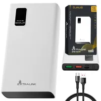 Extralink EPB-067W 10000mAh Bílý | Powerbank | Power bank, Fast Charging, USB-C