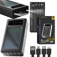 Extralink EPB-092 20000mAh Siyah | Powerbank | Solar Power bank, USB-C