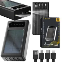 Extralink EPB-092 20000mAh Preto | Powerbank | Solar Power bank, USB-C