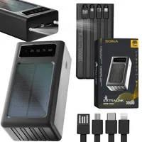 Extralink EPB-093 30000mAh Černá | Powerbank | Solar Power bank, USB-C