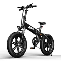 Ado E-bike A20F+ Black | Elektrokolo | skládací, 250W, 25km/h, 36V 10.4Ah, dojezd až 80km KolorCzarny