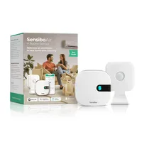 Sensibo Air + Room Sensor | Controlador de aire acondicionado + sensor de habitación | Temperatura, humedad, sensor de movimiento, app, Google Home, Amazon Alexa, Apple HomeKit, SmartThings, IFTTT, API