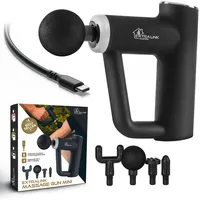 Extralink Massage Gun Mini Černý | Masážní pistole | 4 vyměnitelné hroty