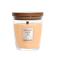 WoodWick Nature's Wick Bergamot & Neroli Ortalama | Kokulu mum | 1 ahşap fitil, 284g