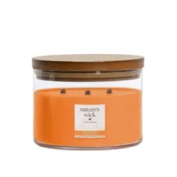 WoodWick Nature's Wick Orange Papaya Velký | Vonná svíčka | 3 dřevěné knoty, 433g