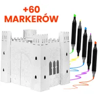 MARKERY 60SZT + ZABAWKA ZAMEK