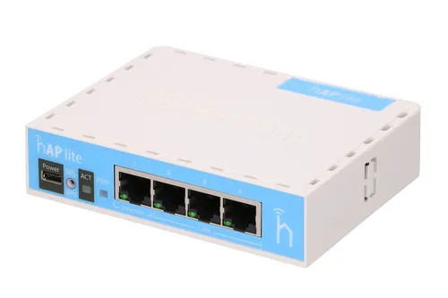 MikroTik hAP lite | Router WiFi | RB941-2nD, 2,4GHz, 4x RJ45 100Mb/s 2,4 GHzTak