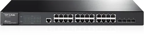 TP-Link TL-SG3424 | Switch | 24x RJ45 1000Mb/s, 4x SFP, Rack, Řízený Ilość portów LAN24x [10/100/1000M (RJ45)]
