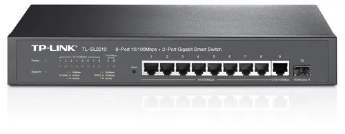 TP-Link TL-SL2210 | Switch | 8x RJ45 100Mb/s, 1x RJ45 1000Mb/s, 1x SFP, Rack, Managed Ilość portów LAN8x [10/100M (RJ45)]

