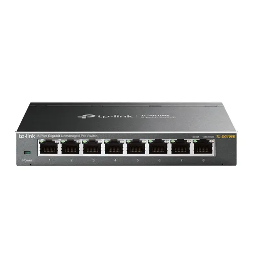 TP-Link TL-SG108E | Schalter | 8x RJ45 1000Mb/s, Desktop, nicht verwaltet Ilość portów LAN8x [10/100/1000M (RJ45)]
