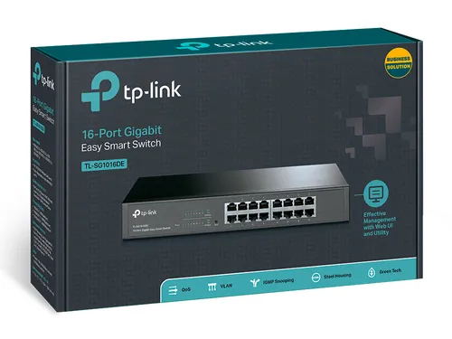 TP-Link TL-SG1016DE | Switch | 16x RJ45 1000Mb/s, Rack, nao gerenciado Agregator połączeniaTak