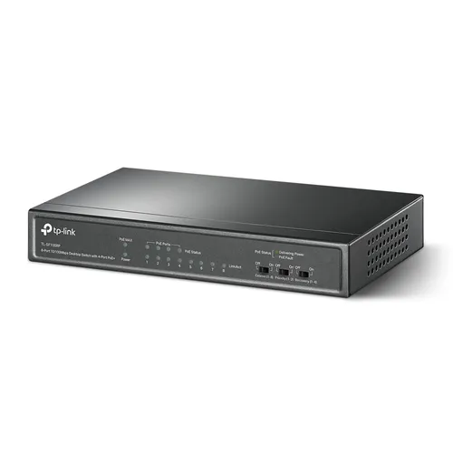 TP-Link TL-SF1008P | Switch | 8x RJ45 100Mb/s, 4x PoE Ilość portów LAN8x [10/100/1000M (RJ45)]
