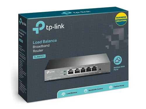 TP-Link TL-R470T+ | Router | 5x RJ45 100 Mb/s, banda larga con bilanciamento del carico Dopuszczalna wilgotność względna5 - 90