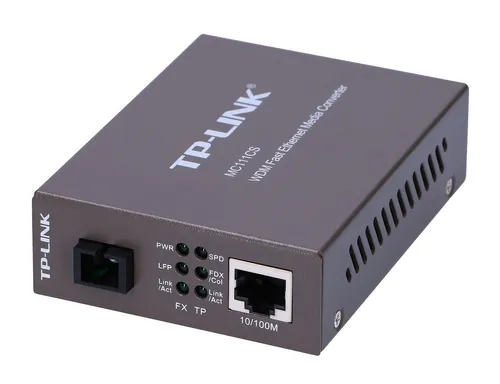 TP-Link MC111CS | Convertidor de medios | 1x SC / UPC, 1x RJ45 100Mb / s, 1550 / 1310nm, modo único Dystans transmisji4-20km