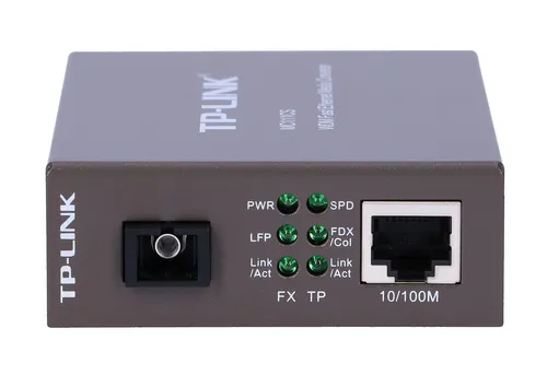 TP-Link MC111CS | Media converter | 1x SC/UPC, 1x RJ45 100Mb/s, 1550/1310nm, Single mode Prędkość transmisji danychFast Ethernet