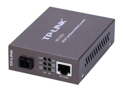 TP-Link MC112CS | Медиаконвертер | 1x SC/UPC, 1x RJ45 100Mb/s, 1310/1550nm, Single mode Dystans transmisji4-20km