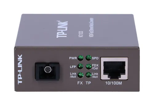 TP-Link MC112CS | Convertidor de medios | 1x SC/UPC, 1x RJ45 100Mb/s, 1310/1550nm, Single modo Prędkość transmisji danychFast Ethernet