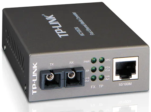 TP-Link MC100CM | Medya dönüştürücü | 1x SC/UPC, 1x RJ45 100Mb/s, 1310nm, Çoklu mod Dystans transmisji1-3km
