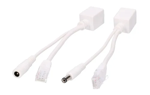 Extralink 1 Port | PoE Injector | Injector and Splitter set, 100Mb/s Kolor produktuBiały