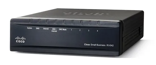 Cisco RV042 | Router | 4x RJ45 100Mb/s, 2x WAN, VPN Ilość portów LAN4x [10/100M (RJ45)]
