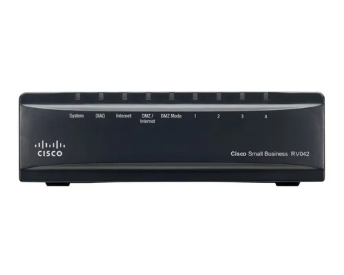 Cisco RV042 | Router | 4x RJ45 100 Mb/s, 2x WAN, VPN Cechy sieciFast Ethernet