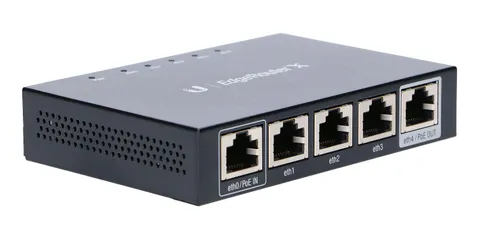 Ubiquiti ER-X | Роутер | EdgeMAX EdgeRouter, 5x RJ45 1000Mb/s, 1x PoE Passthrough Ilość portów Ethernet LAN (RJ-45)5
