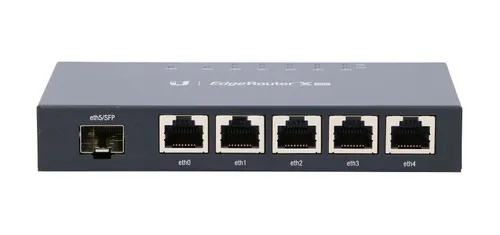 Ubiquiti ER-X-SFP | Router | EdgeMAX EdgeRouter, 5x RJ45 1000Mb/s PoE, 1x SFP Ilość portów LAN5x [10/100/1000M (RJ45)]
