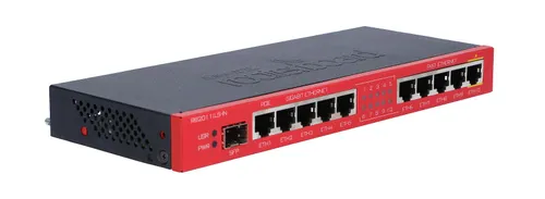 MikroTik RB2011iLS-IN | Router | 5x RJ45 100Mb/s, 5x RJ45 1000Mb/s, 1x SFP Diody LEDStatus