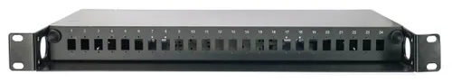 Extralink 24 Core | Patchpanel | für SC-Simplex-Adapter, 24 Port, schwarz 2