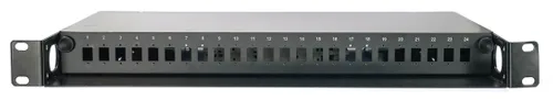 Extralink 24 Core | Patch panel | para adaptadores SC Simplex, 24 puertos, negro 2