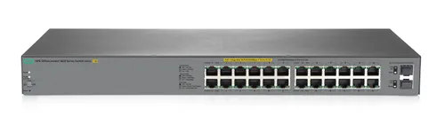 HPE Office Connect 1820 24G POE+ (185W) | Switch | 24xRJ45 1000Mb/s, 2xSFP Ilość portów LAN24x [10/100/1000M (RJ45)]
