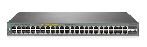 HPE Office Connect 1820 48G POE+ (370W) | Switch | 48xRJ45 1000Mb/s, 4xSFP Ilość portów LAN48x [10/100/1000M (RJ45)]
